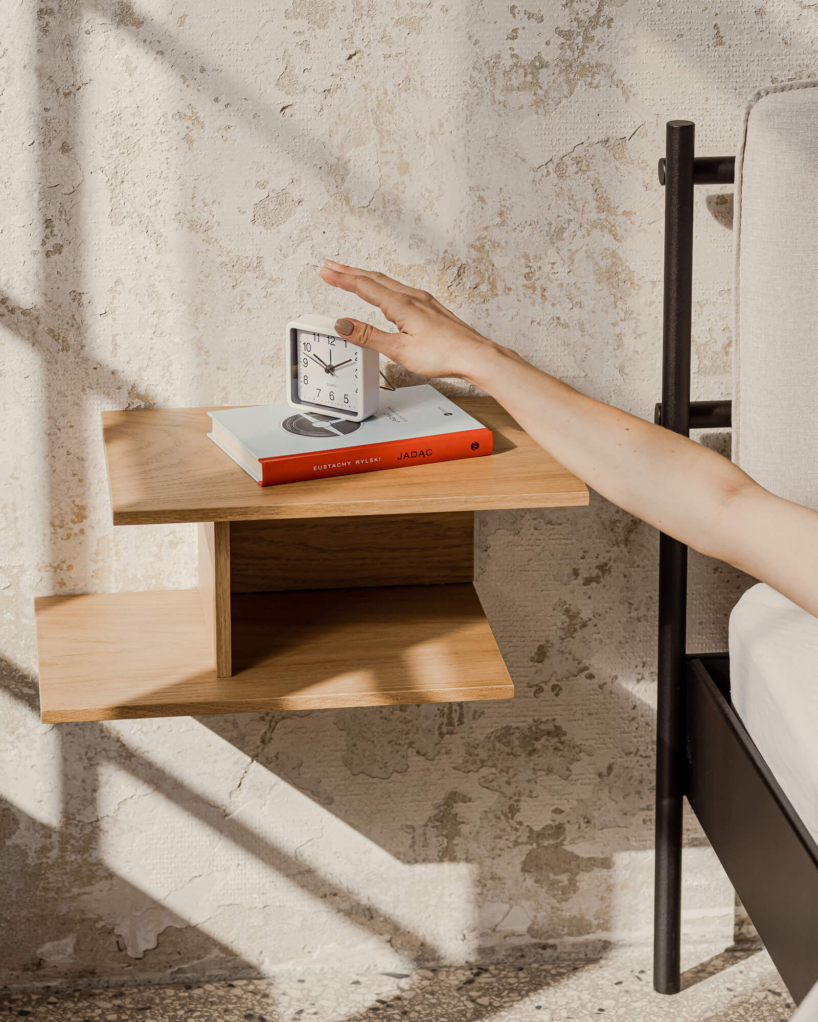 Tann Bedside Shelf - left