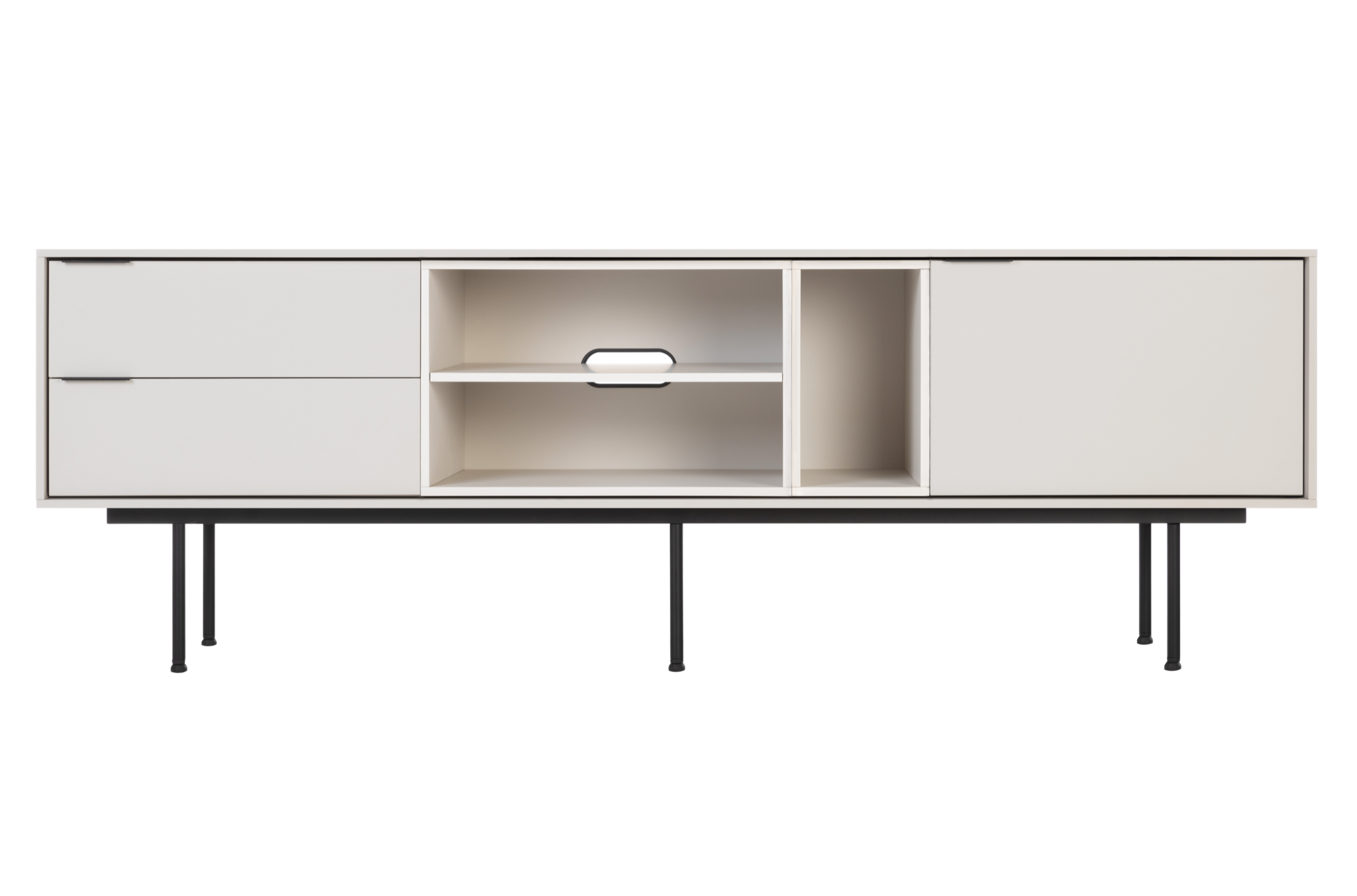 Mod TV Stand modern, customizable, white TV unit noo.ma