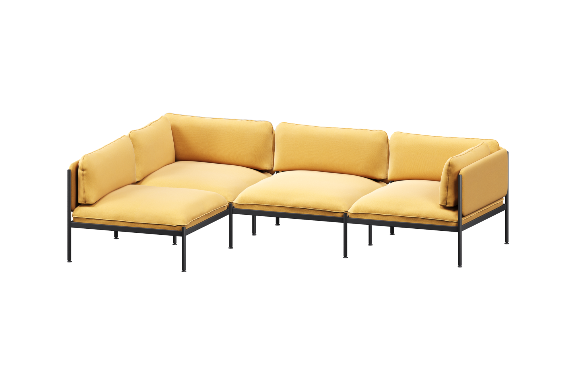Toom Modular Sofa 4seater large minimal yellow sofa noo.ma