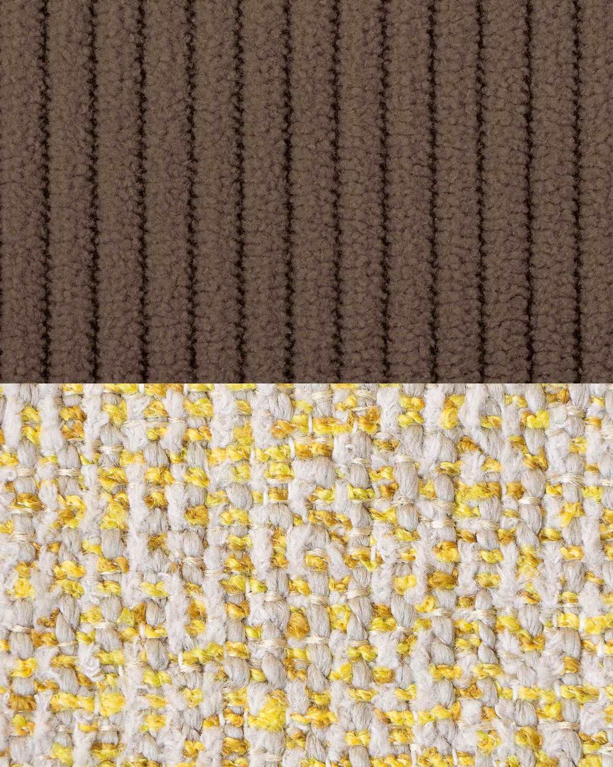 Mocha Brown Corduroy & Pale Yellow Mélange