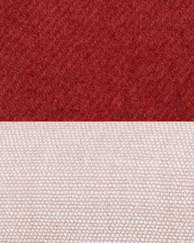 Fabric Sample – Poppy Red & Coast Beige