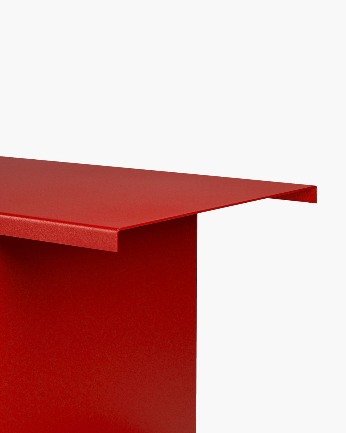 Hes Shelving Unit - low red steel shelf for living room - noo.ma