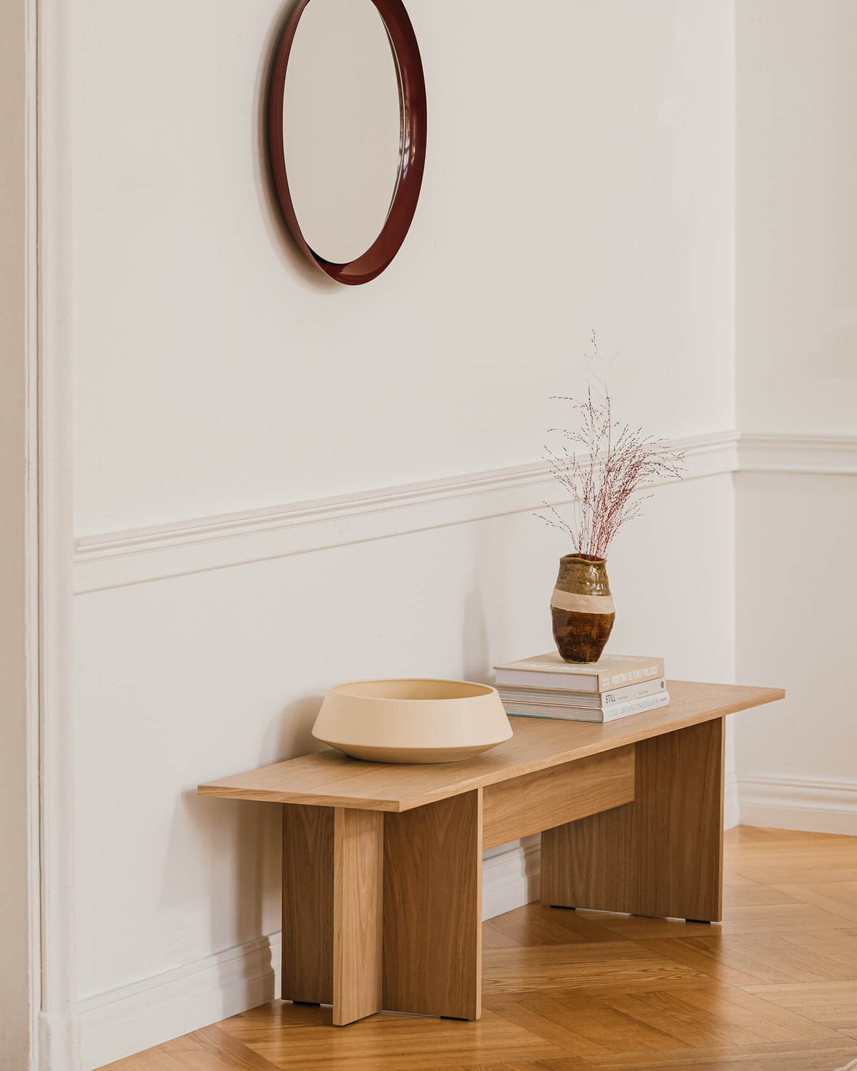 Hett Bench - large modern wooden oak dining bench - noo.ma