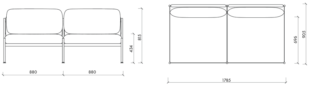 Toom Modular Sofa 2-seater