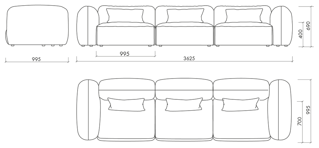 Yaro 4-Seater Corner Sofa