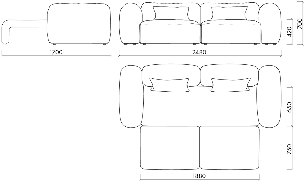Yaro Sofa Bed 3-seater
