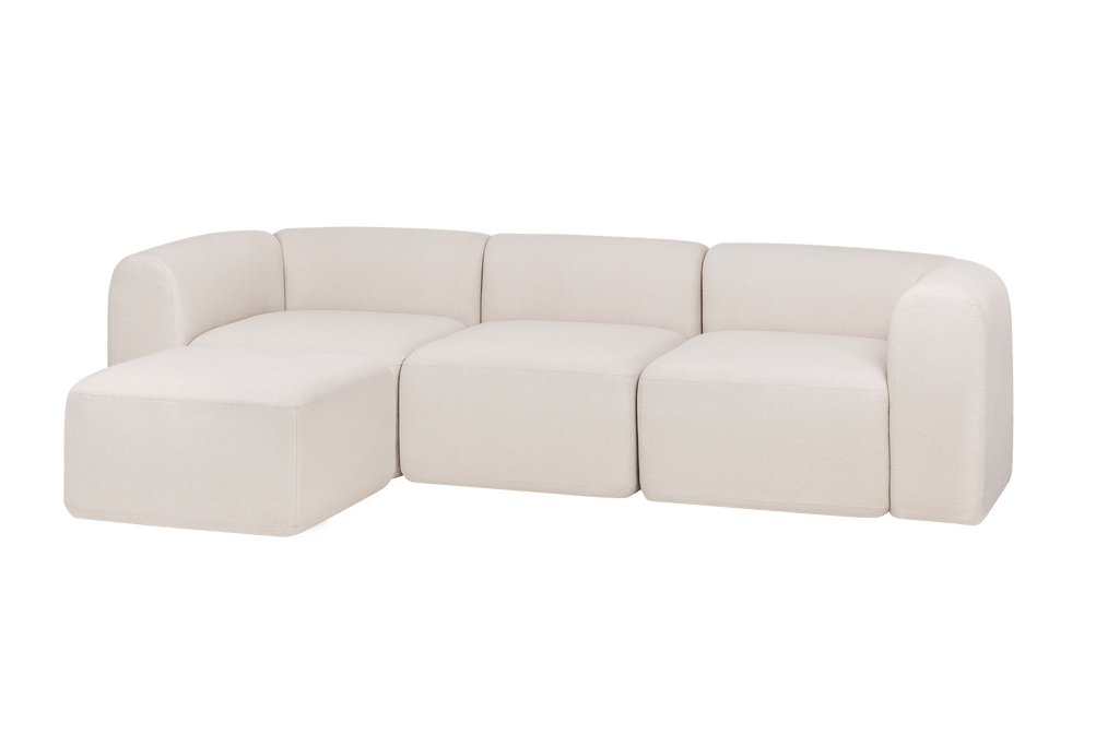 Flom Sofa 3 seater beige curved modular corner sofa noo.ma