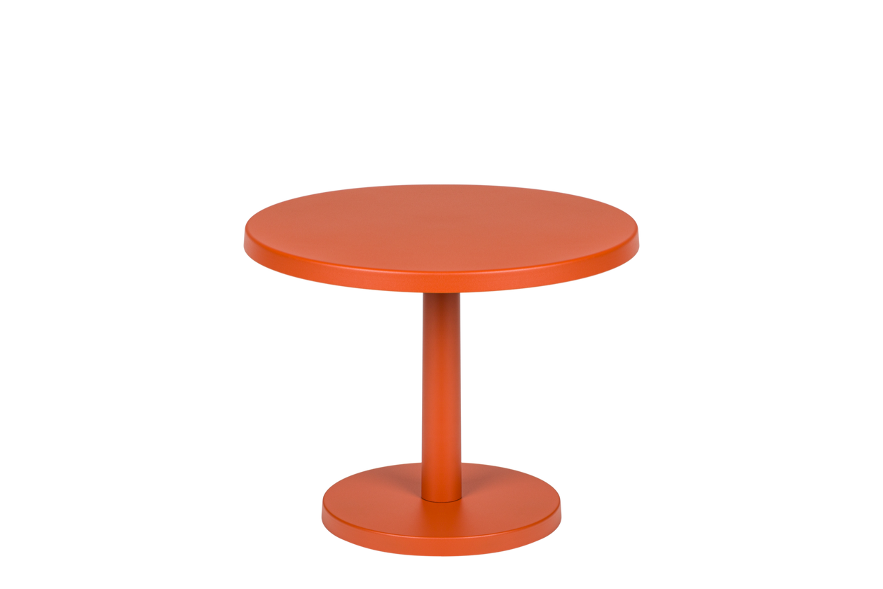Orange metal side top table