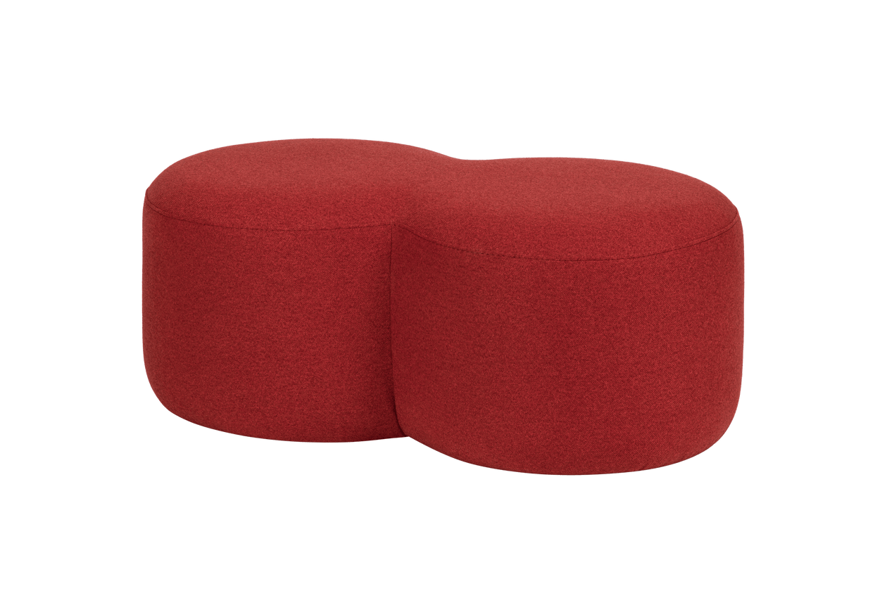 Red ottoman outlet pouf