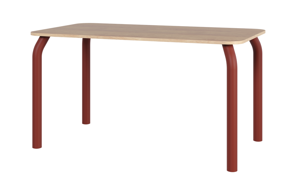Meko Dining Table 140 x 80 cm - Oak / Red - noo.ma