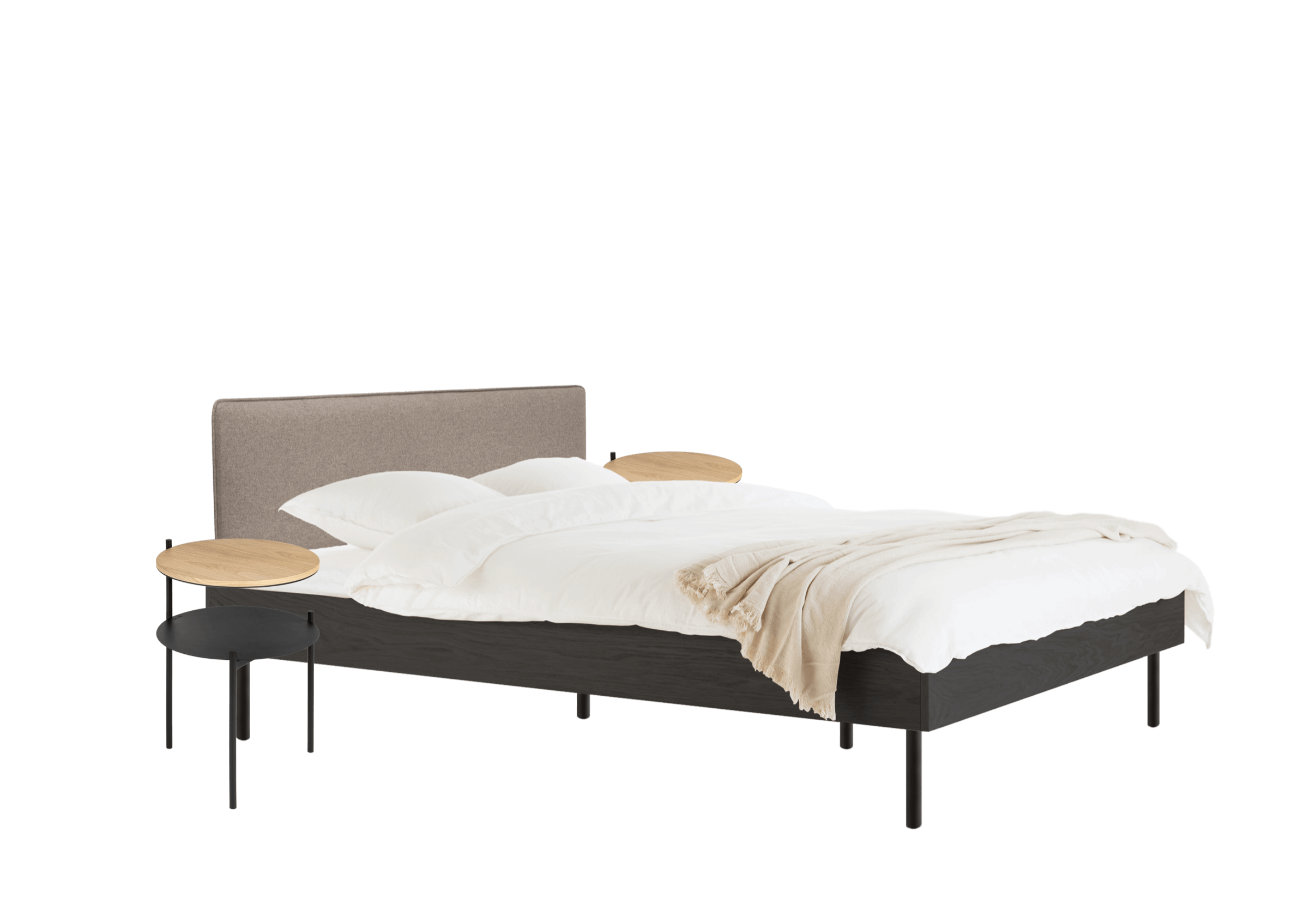 Streiko Bed & 2x Tu Bedside Table