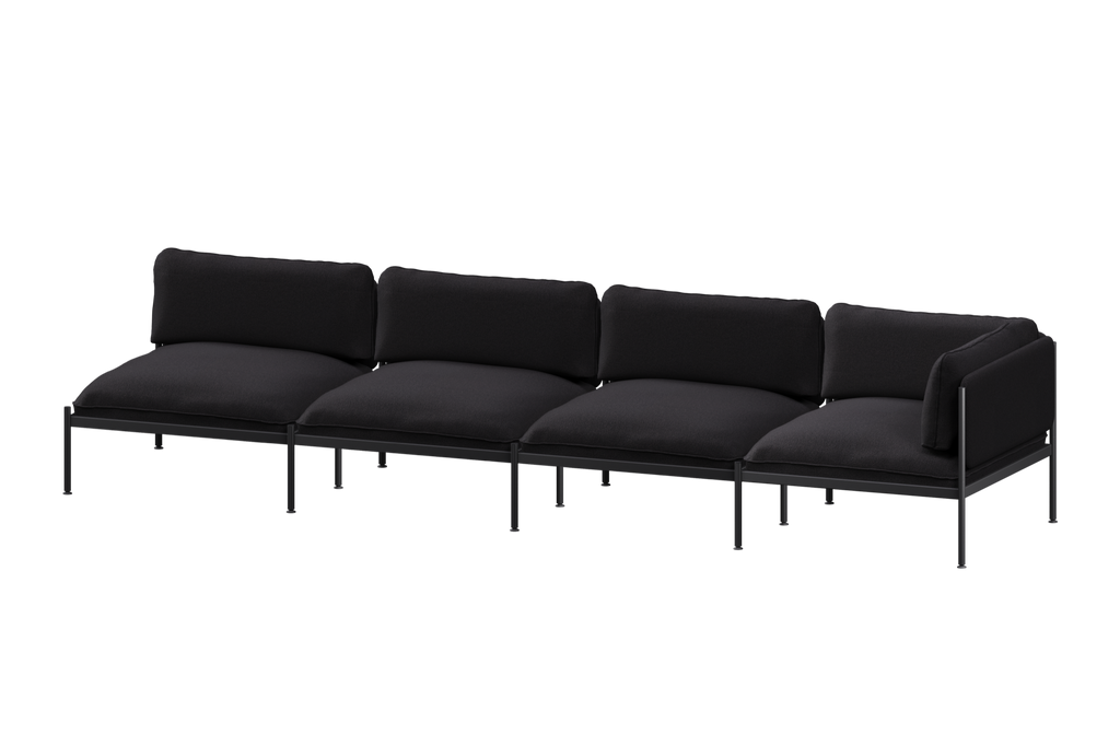 Toom Modular Sofa 4 seater black yellow corner sofa noo.ma