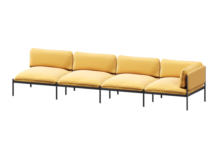 4-seater (4x backrest, 1x armrest)