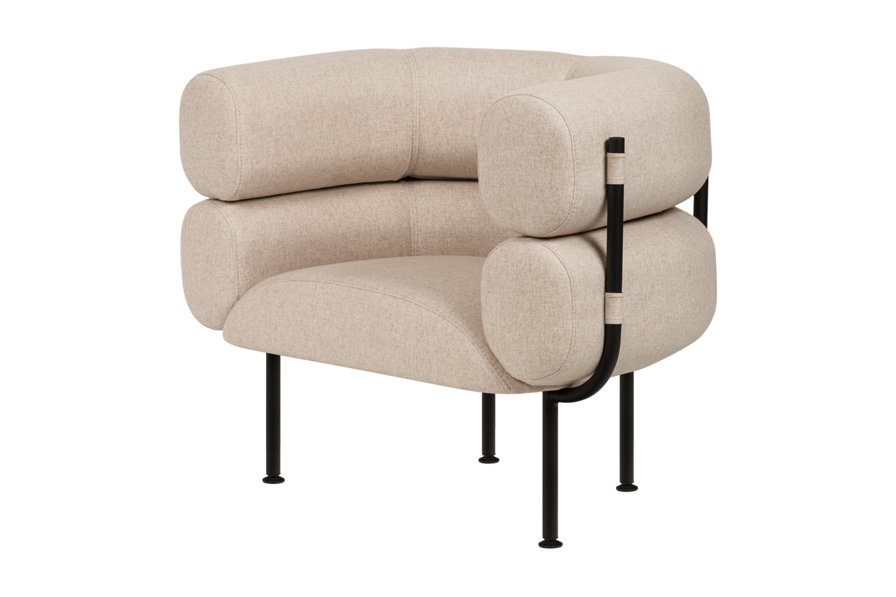 Ubi Armchair modern comfy beige living room armchair noo.ma