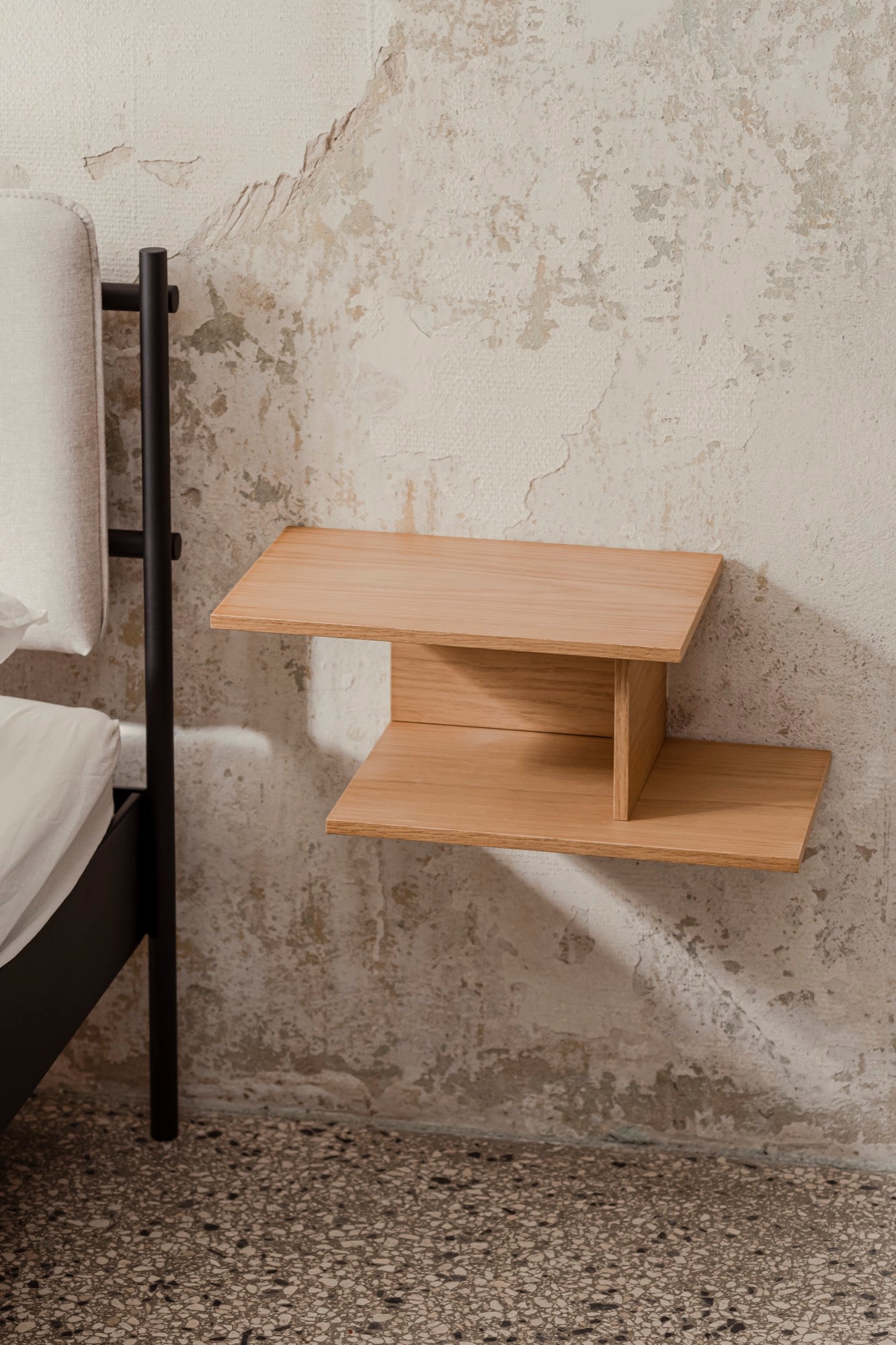 Wall shelf store bedside table