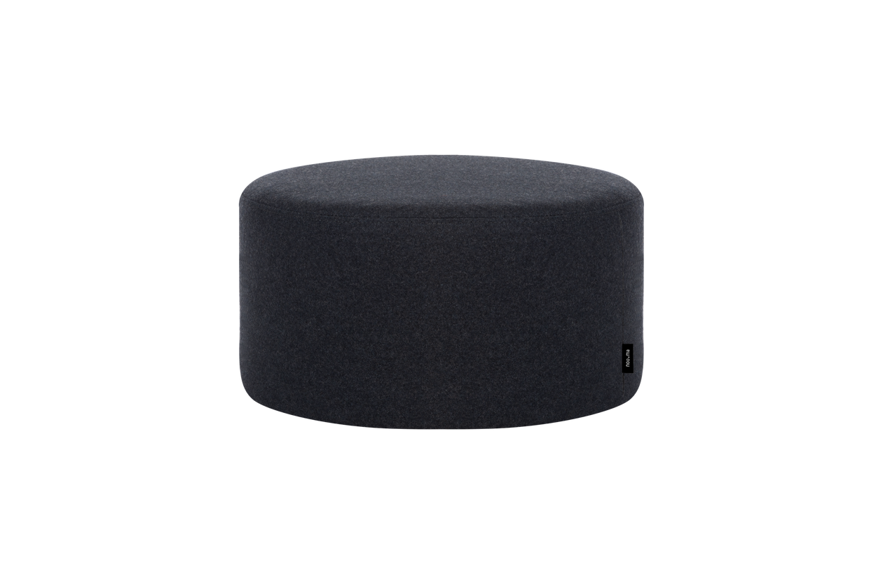 Black round sales pouf