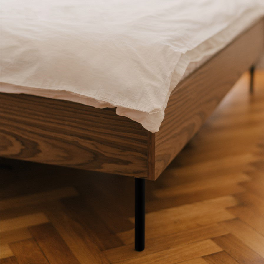 Ikea walnut deals bed