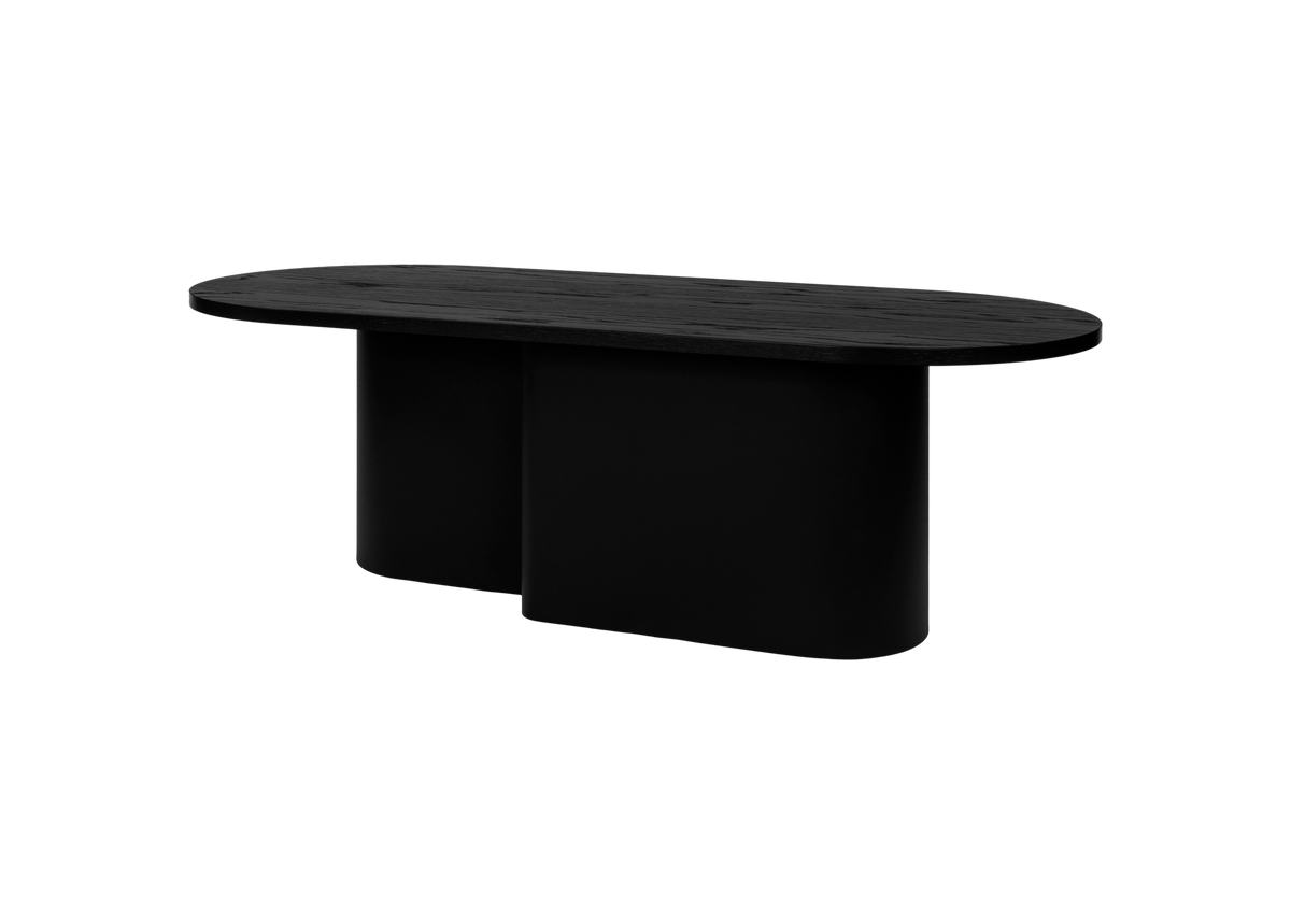 Looi Coffee Table Large - oval, black, oak coffee table - noo.ma