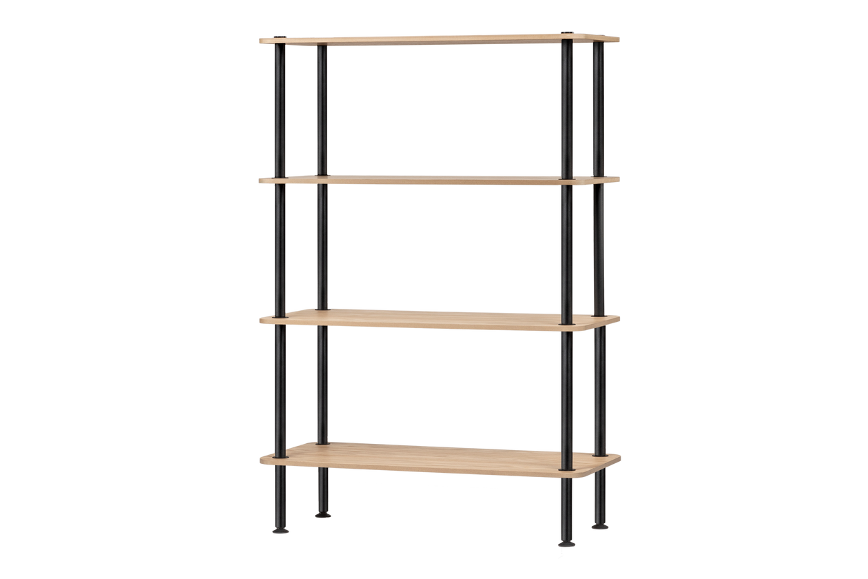 4 shelf wood shelving unit deals